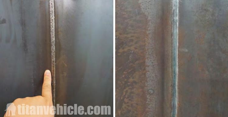 Welding inside and outside of cement bulker