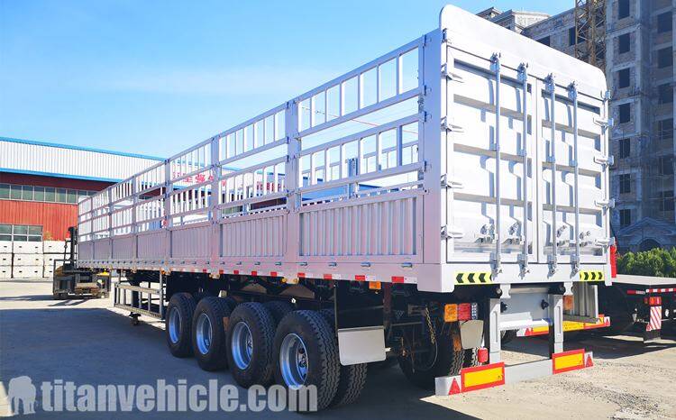 4 Axle Fence Semi Trailer For Sale