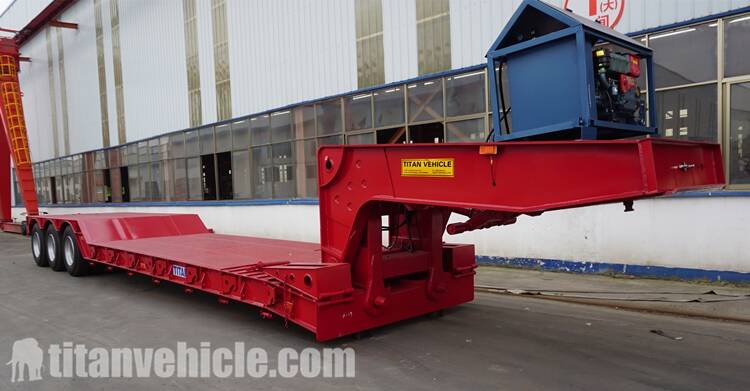 3 Axle 80T Detachable Gooseneck Trailer For Sale In Tanzania