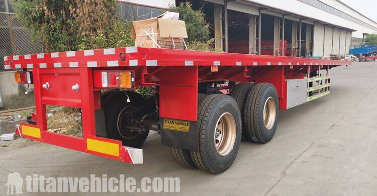 2 Axle Flatbed Semi Trailer for Sale