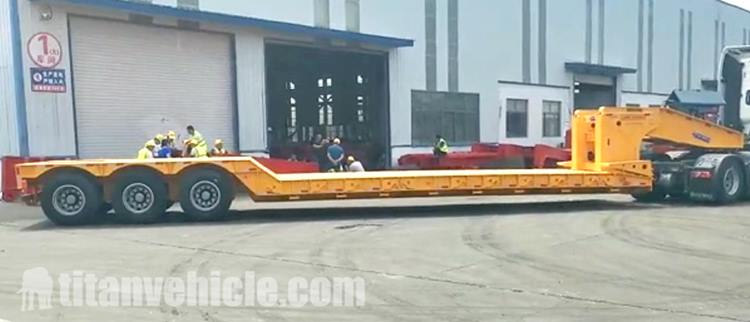 Testing of 80 Ton Detachable Gooseneck Trailer Price Manufacturer