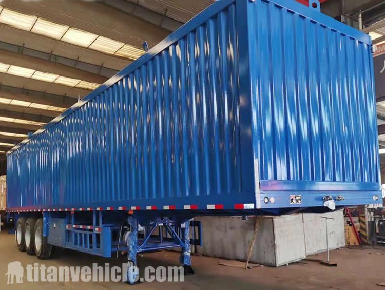 Factory Show of 3 Axle 40 Ton Box Semi Trailer