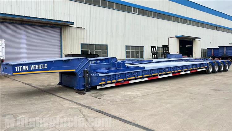 4 Line 8 Axle Low Bed Truck Trailer for Sale In Tanzania