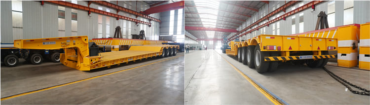 4 Axle 80 Tons Removable Gooseneck Lowboy Trailer will be sent to Liberia