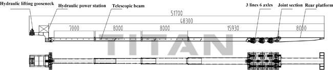 Windmill Turbine Blade Trailer