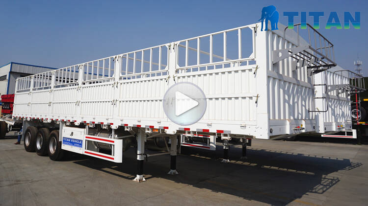 Tri Axle 60 Tons Fence Semi Trailer for Sale in Sudan